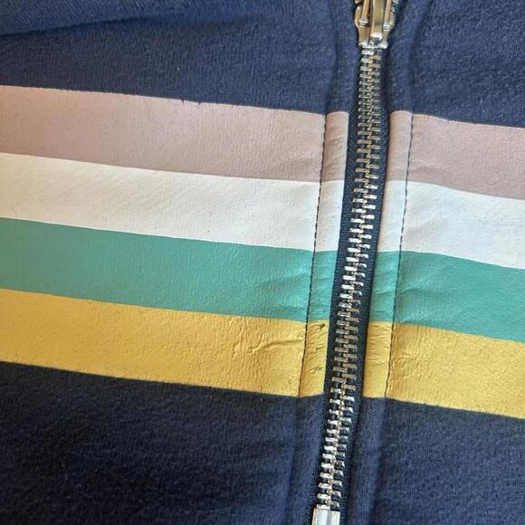 Abercrombie & Fitch Hoodie Womens M 1/4 Zip Fleece Blue Pullover Crop - Picture 4 of 8